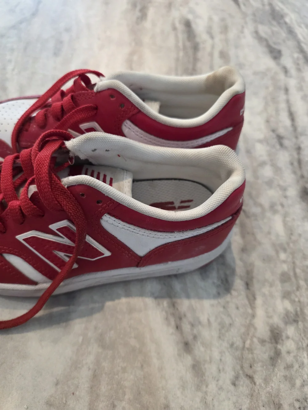 New Balance Kids' Red and White Athletic Sneakers Size 12 Toddler